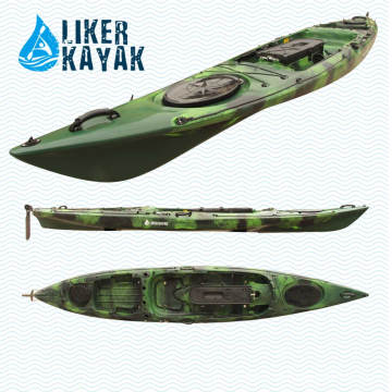 Solo PE Roto Moldeado Pesca Kayak pedal Timón Control Disponible con motor a manos libres